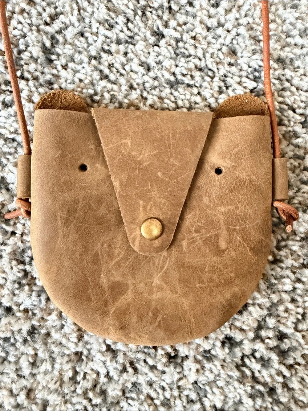 Small Bear 🐻  Brown Leather Child’s Bag